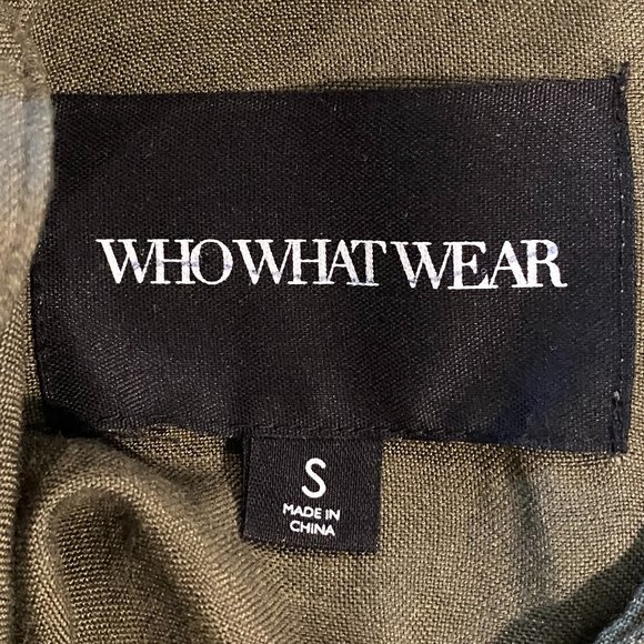 Who What Wear Linen Blend Olive Army Green Utility Cargo Cinch Beachy Jacket-S - Picture 11 of 13